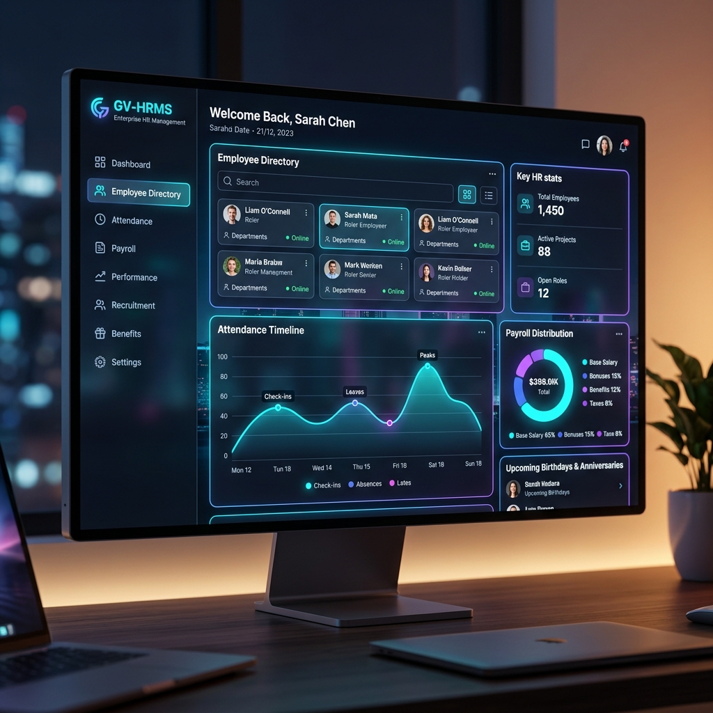 GV-HRMS Enterprise Dashboard Preview